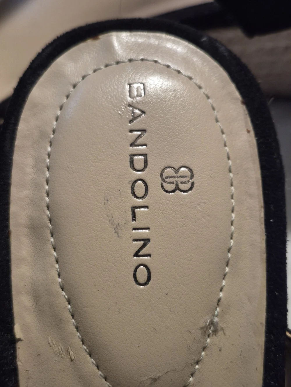 Bandolino Black Faux Suede Espadrille Wedges Size 10